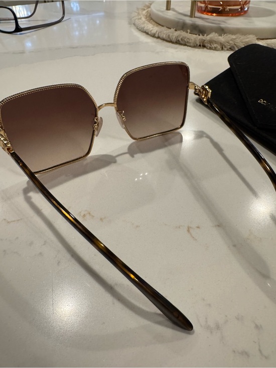 Dolce & Gabbana Gold Frame Sunglasses with Brown Lenses main image 4